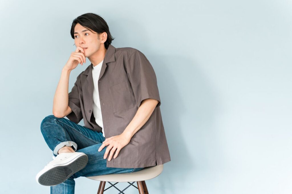 骨格ウェーブのメンズのファッション