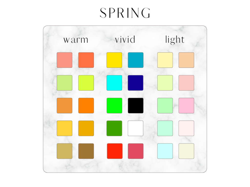 イエベ春に似合う色一覧