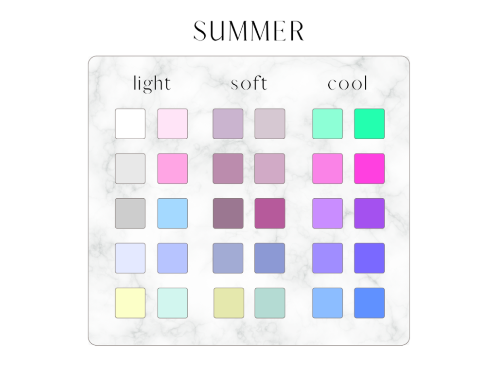 ブルベ夏に似合う色